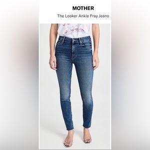 MOTHER Denim Looker Ankle Fray Jean